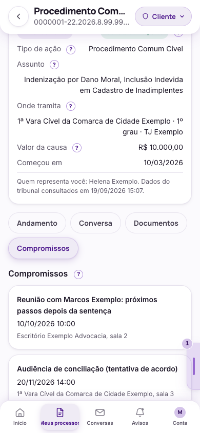 Só o que pede a sua presença: título, data e hora, local e o link da chamada de vídeo